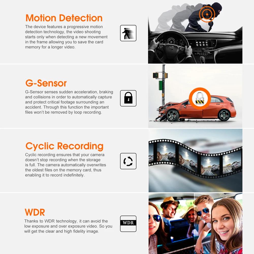 RUCCESS Mini 0906 Автомобильный видеорегистратор с двумя объективами Full HD 1080p gps Novatek 96663