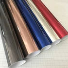 Эластичная черная, серебристая, красная, синяя зеркальная Хромовая Гальваническая виниловая Автомобильная фольговая пленка, наклейка на автомобиль, мотоцикл, наклейка с бесплатным воздухом
