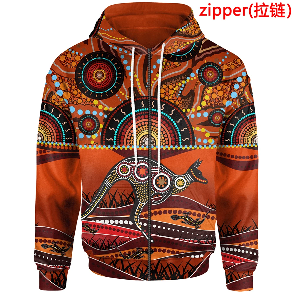 

PLstar Cosmos 3DPrinted Newest Tribal Aboriginal Kangaroo Dot Art Unique Harajuku Streetwear Unisex Hoodie/Sweatshirt/Zip Style6