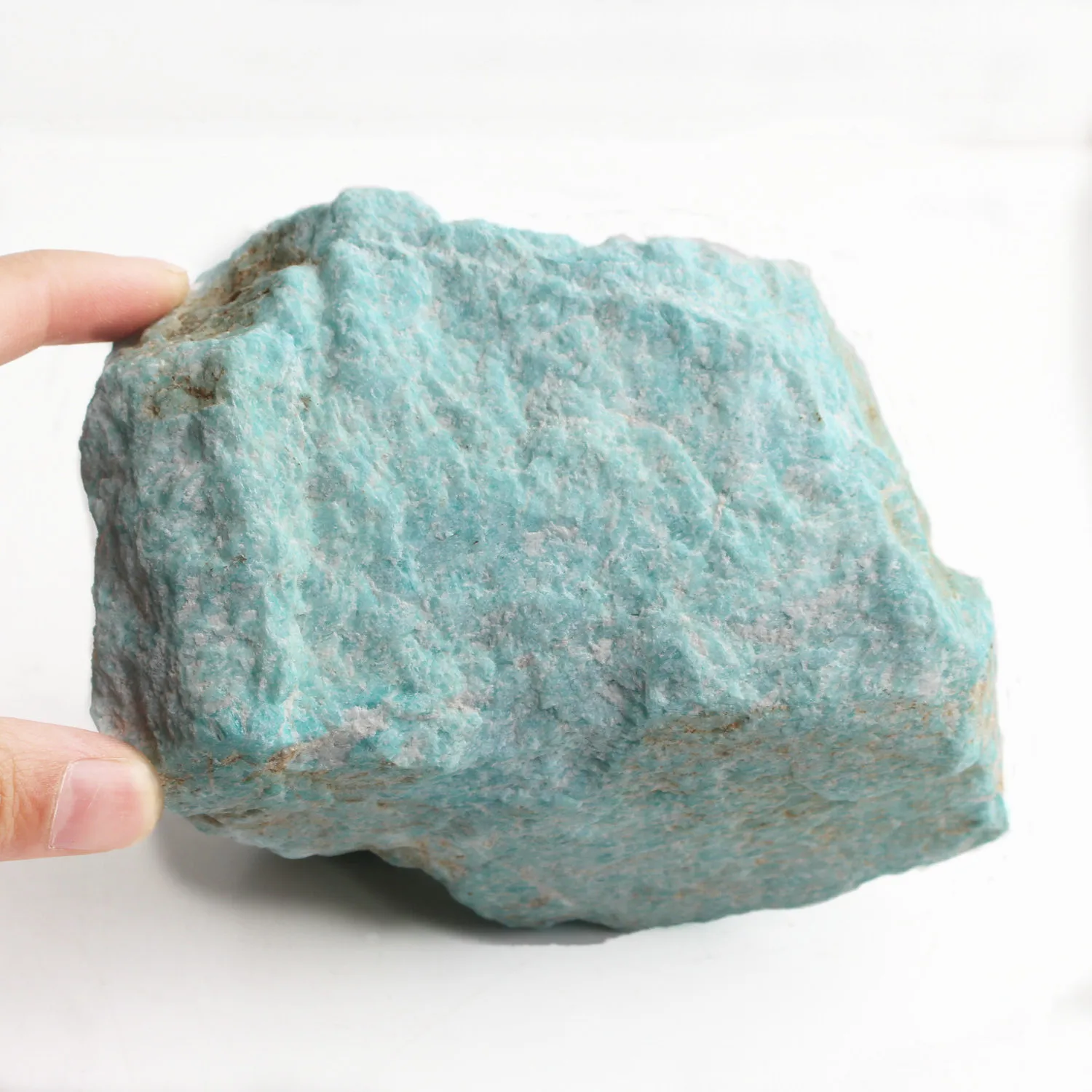 Большой натуральный Амазонит кварц необработанный кристалл восстанавливающий