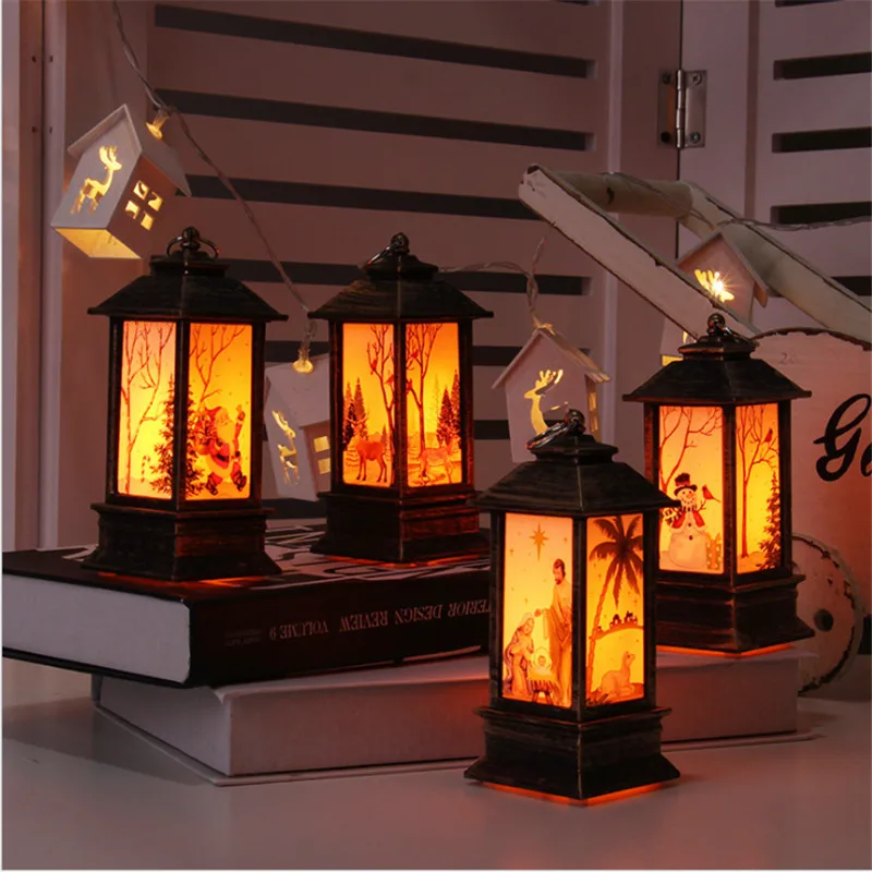 Рождественские украшения для дома свеча ночник Санта-Клаус светодиодный