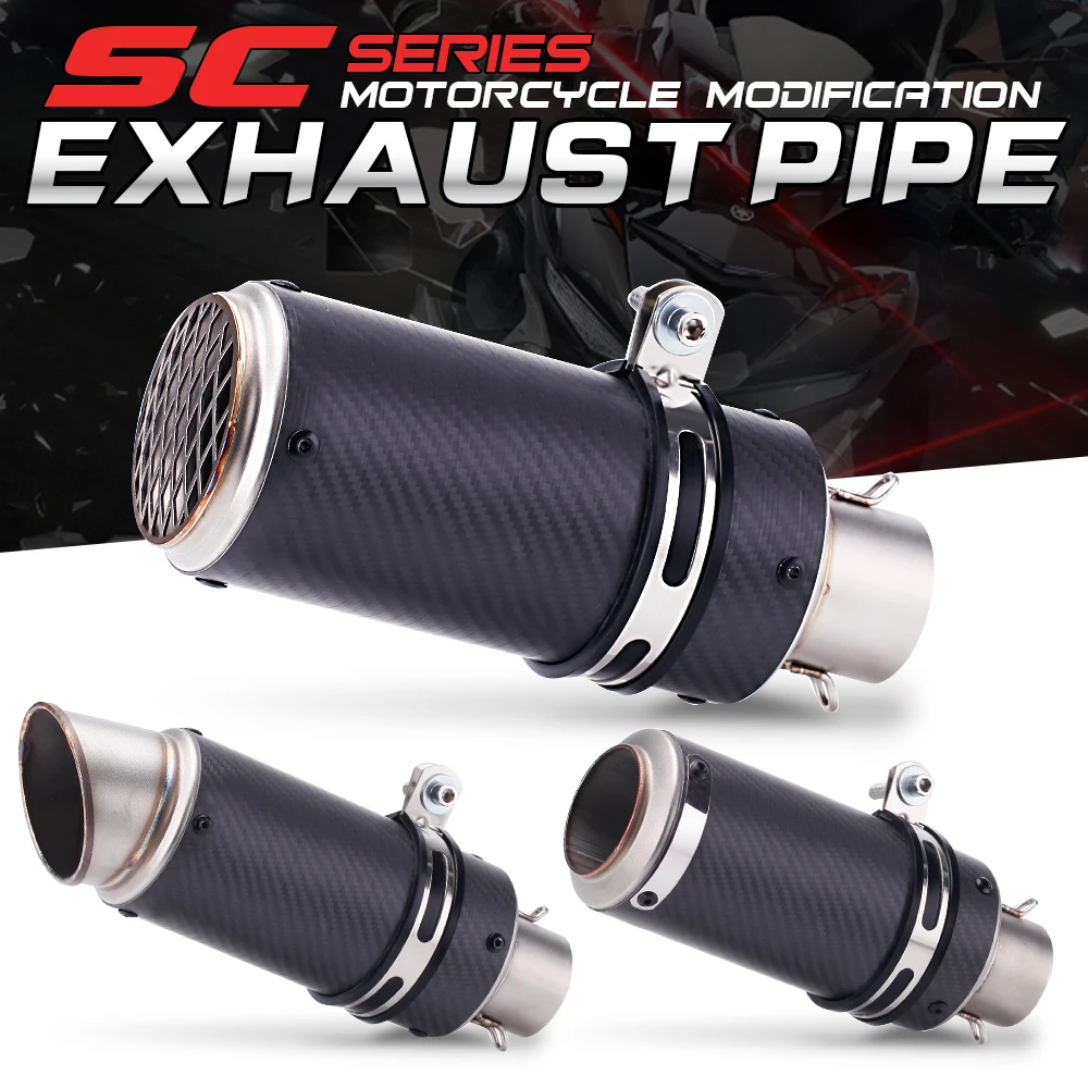 

Motorcycle exhaust pipe, 51mm/60mm exhaust pipe with db killer, carbon fiber muffler, gp-project