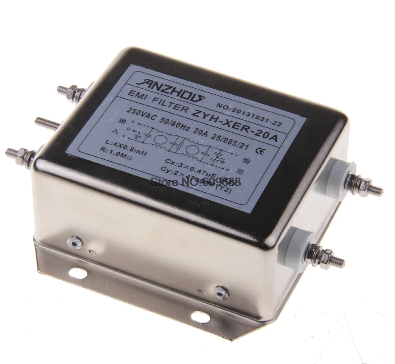 ZYH-XER-20A 20A 30A ZYH-XER-30A 250V однофазный высокопроизводительный фильтр EMI для серводвигателя