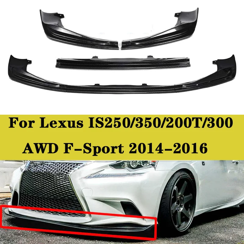 

Сплиттер для переднего бампера автомобиля Lexus IS250/350/200T/300 AWD F-Sport 2014-2016, комплект из 3 предметов, защита диффузора