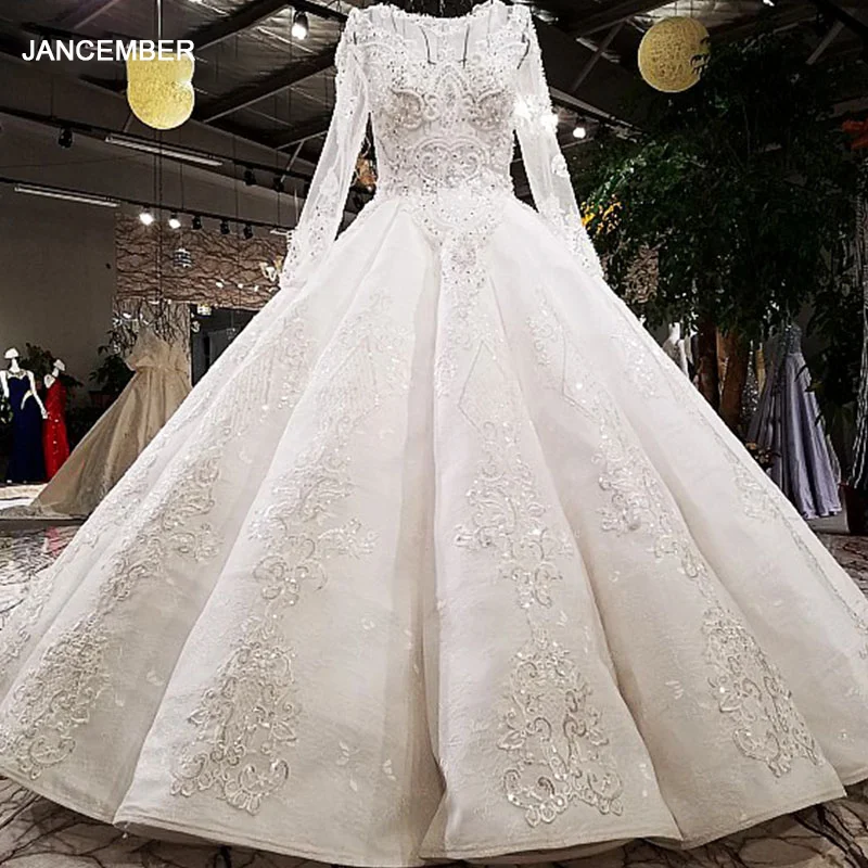 LS62312 подвенечное платье с длинным рукавом2018 Роскошное свадебное длинными