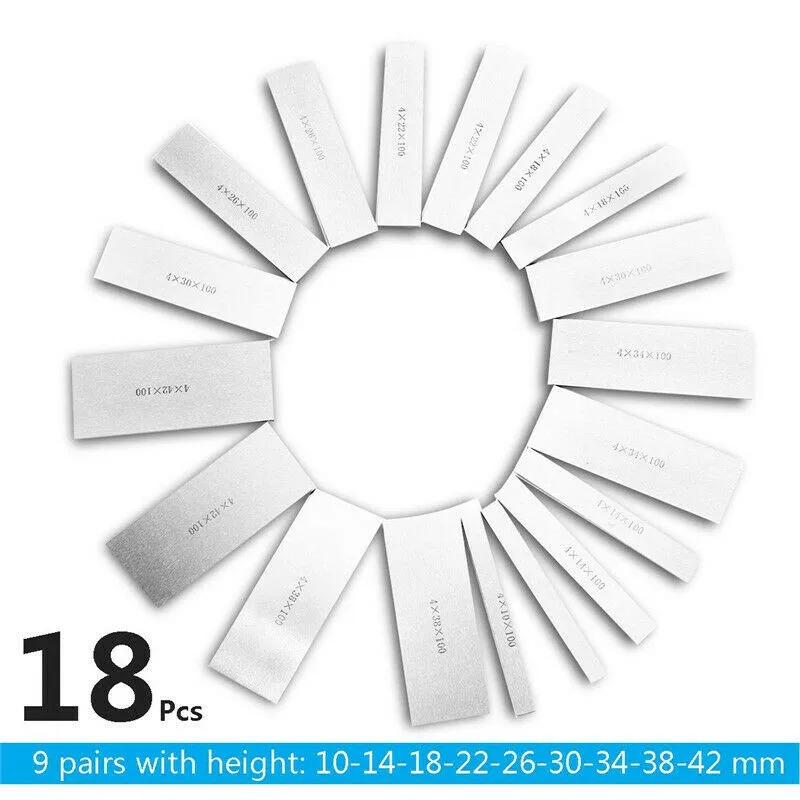 

9 Pcs High-Precision Parallel Pad Gauge Block CNC Milling Pads Set 100mm Length Parallel Pad Machine And Lathe