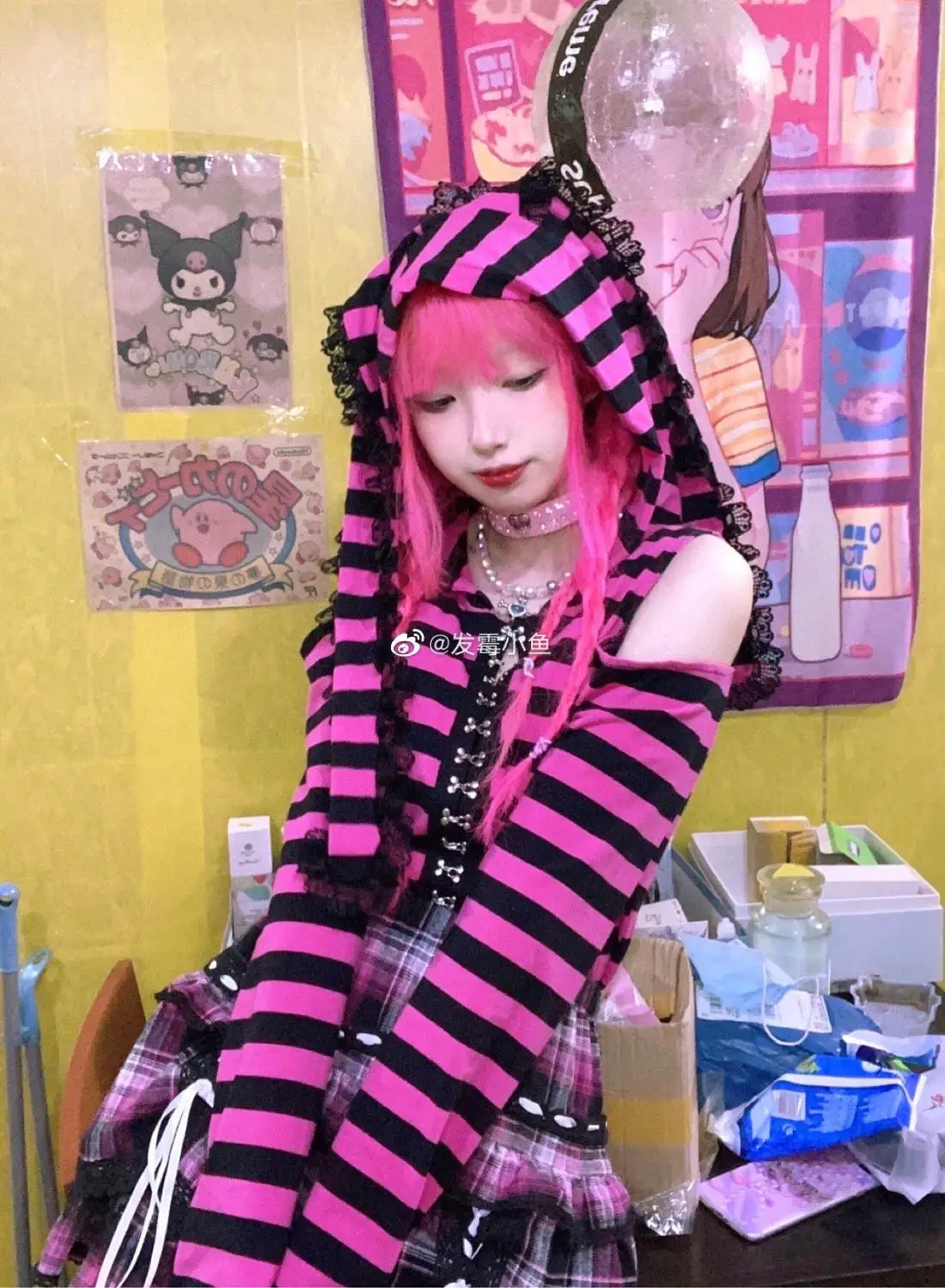 Худи Ruibbit женское в японском стиле Харадзюку Милая футболка с принтом длинным