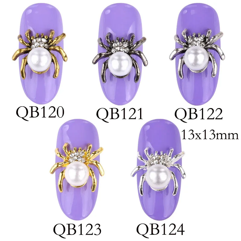10 шт. Новый Паук для ногтей декоративные блестящая жемчужина Стразы серия