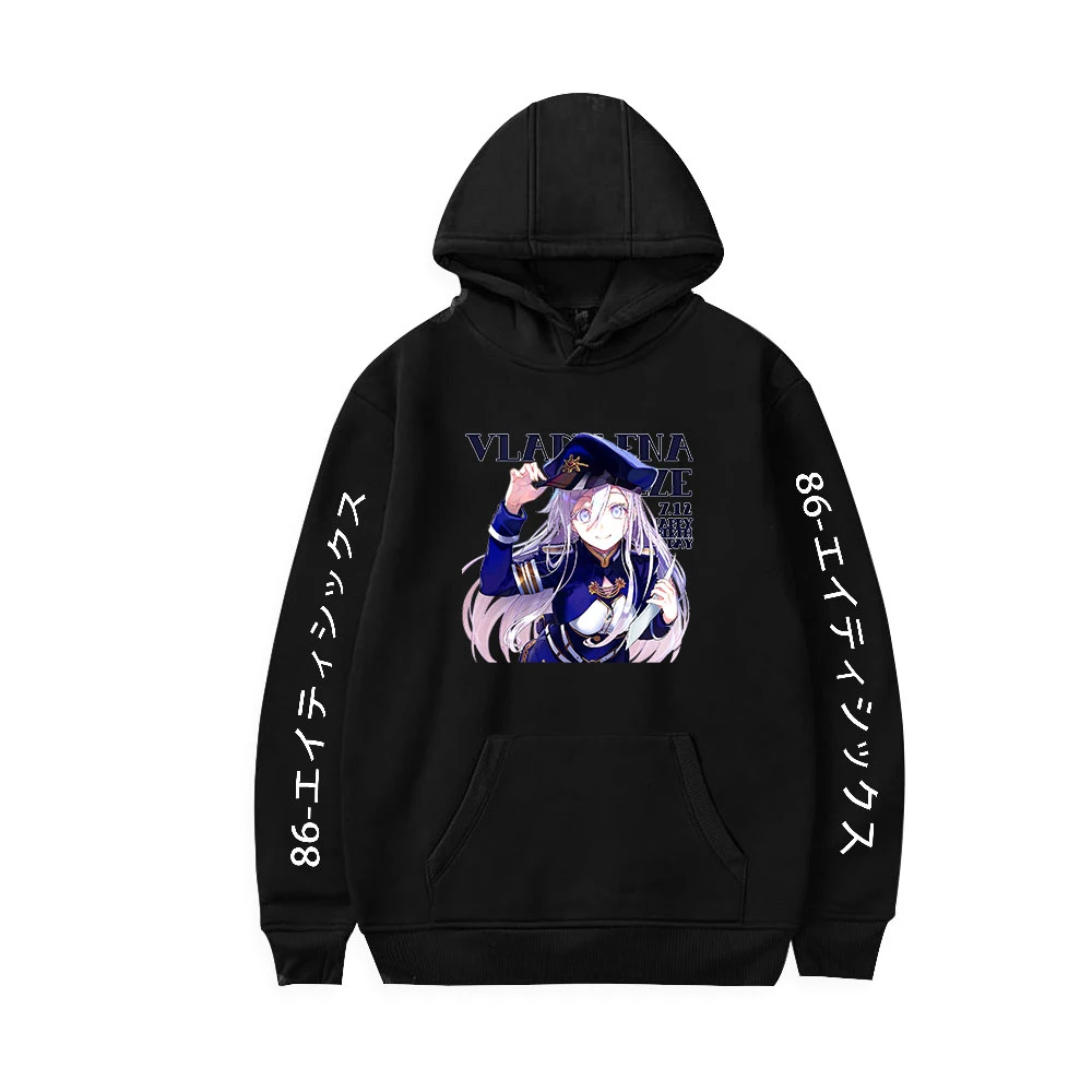 

86eightysix Hoodie Unisex Pullovers Women Men's Tracksuit Harajuku Streetwear 2021 Japanese Anime Fashion Clothes Plus Size