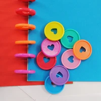 200pcs 35mm colorful notebook binding discs mushroom planner binder rings disc binding 360 degree foldable office supplies