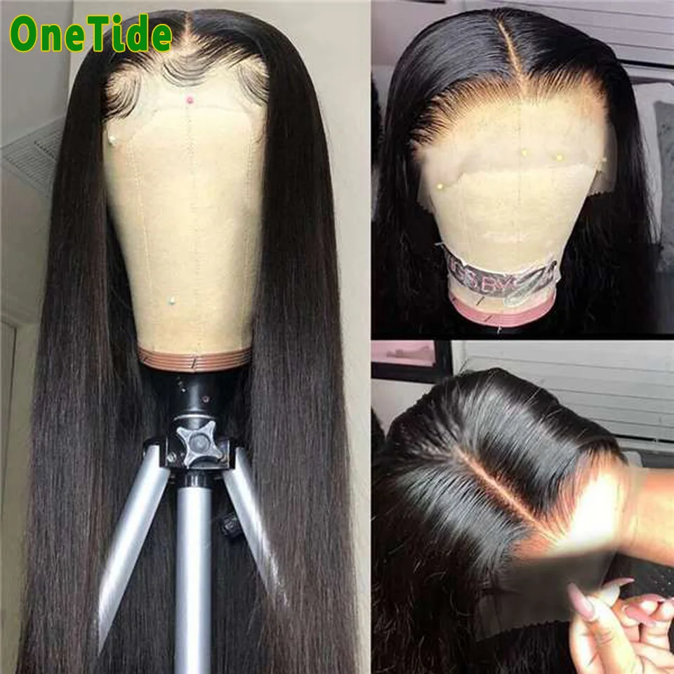 13X4X1 Straight Lace Front Human Hair Wigs T Part Lace Frontal Wig Brazilian Human Hair Lace Wigs for Women 150 Density