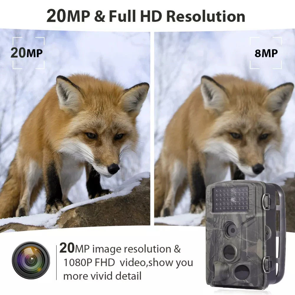 HC802A камера для наблюдения за дикой природой 20MP 1080P PIR инфракрасная охотничья s с