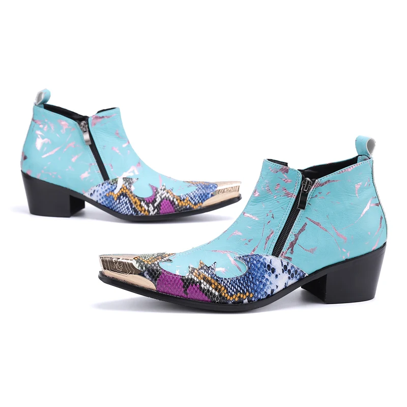 Роскошные Ботинки Челси из натуральной кожи мужские ковбойские ботильоны