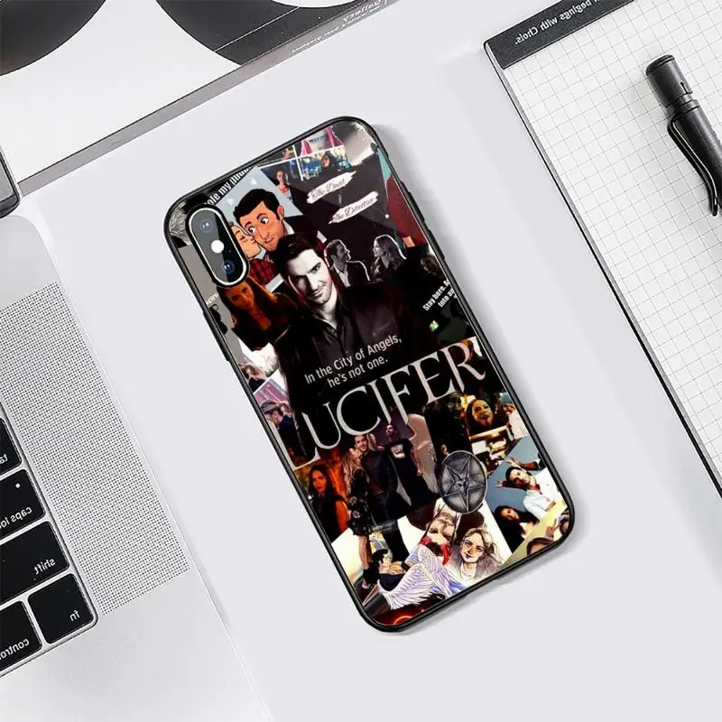 

Degenerate angel Lucifer American TV high quality Phone Case Tempered glass For iphone 5C 6 6S 7 8 plus X XS XR 11 PRO MAX
