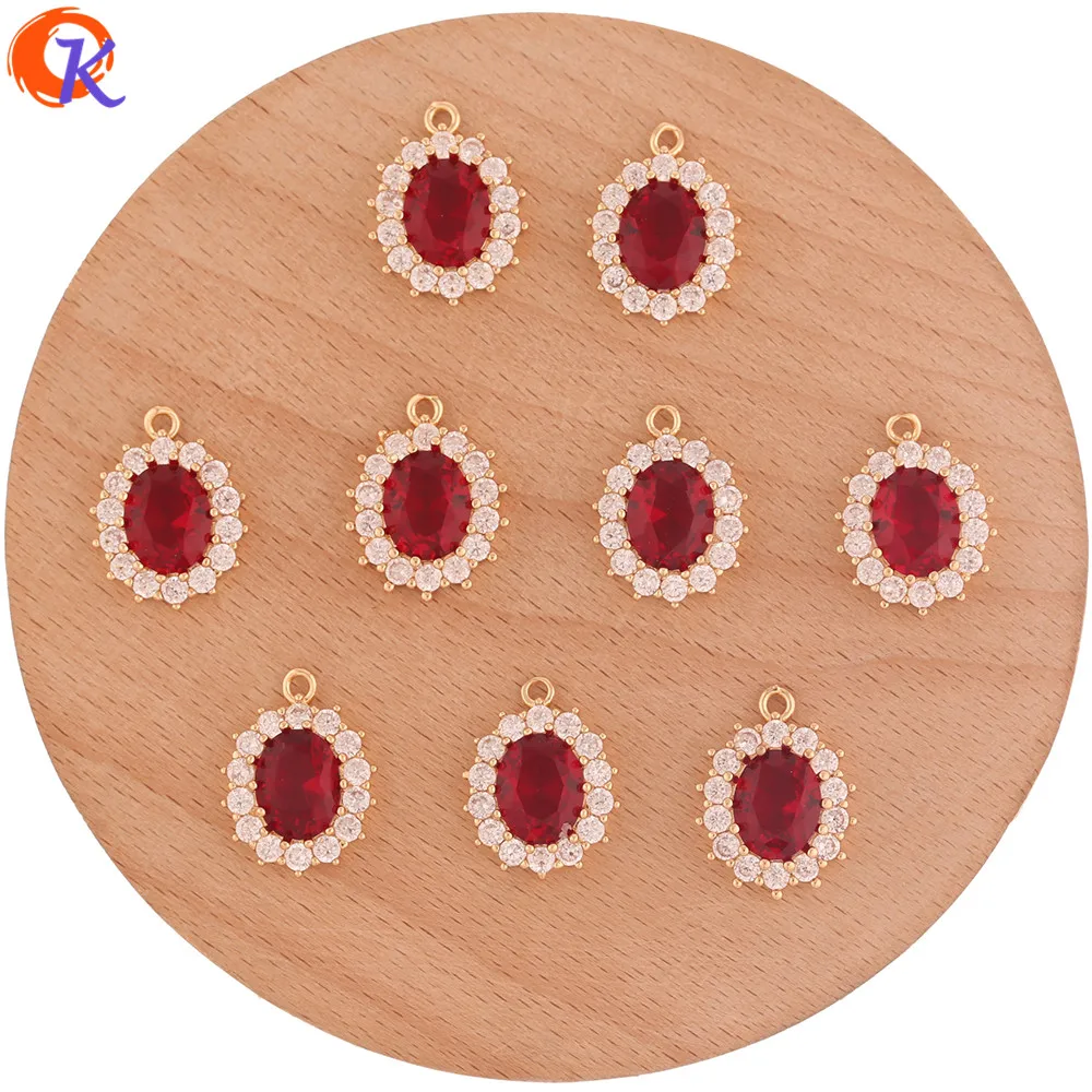 

Cordial Design 30Pcs 14*19MM Crystal Pendant/Jewelry Accessories/Hand Made/Oval Shape/CZ Pendant/DIY Making/Earring Findings
