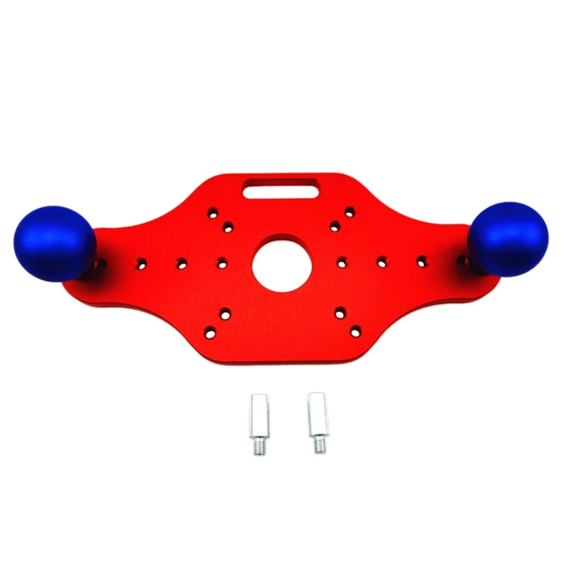

Woodworking Router Bottom Plate Bakelite Milling Mounting Plate for Trimming Machine Slotted Chamfer Woodworking Tool