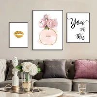 fashion lips love poster art canvas interior paintings prints letter pictures for wall home living room decor unframed