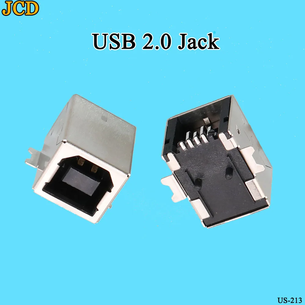 Разъем JCD USB 2 0 гнездовой разъем типа B 90 градусов для пайки коннектор печатной