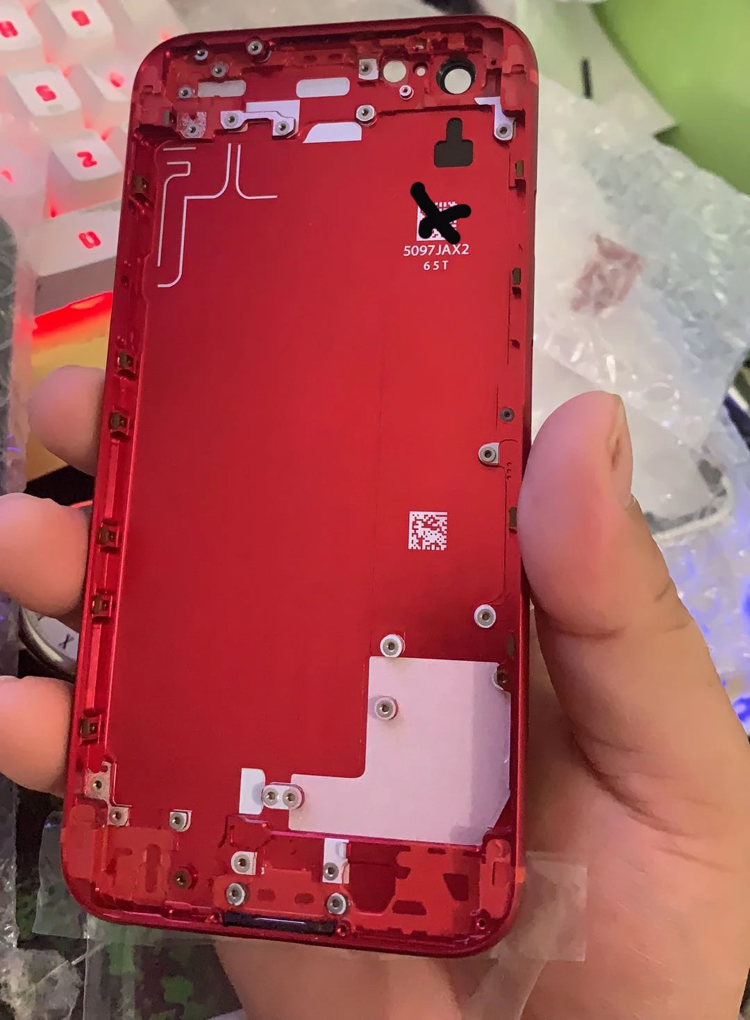 Стеклянный корпус для iPhone 6 как 8 задняя крышка батарейного отсека стиль с