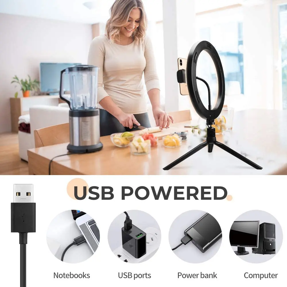 

Ring Light with Tripod Stand Selfie LED Photography Lighting Bluetooth Remote Profissional Phone Ring light Lamp YouTube Video