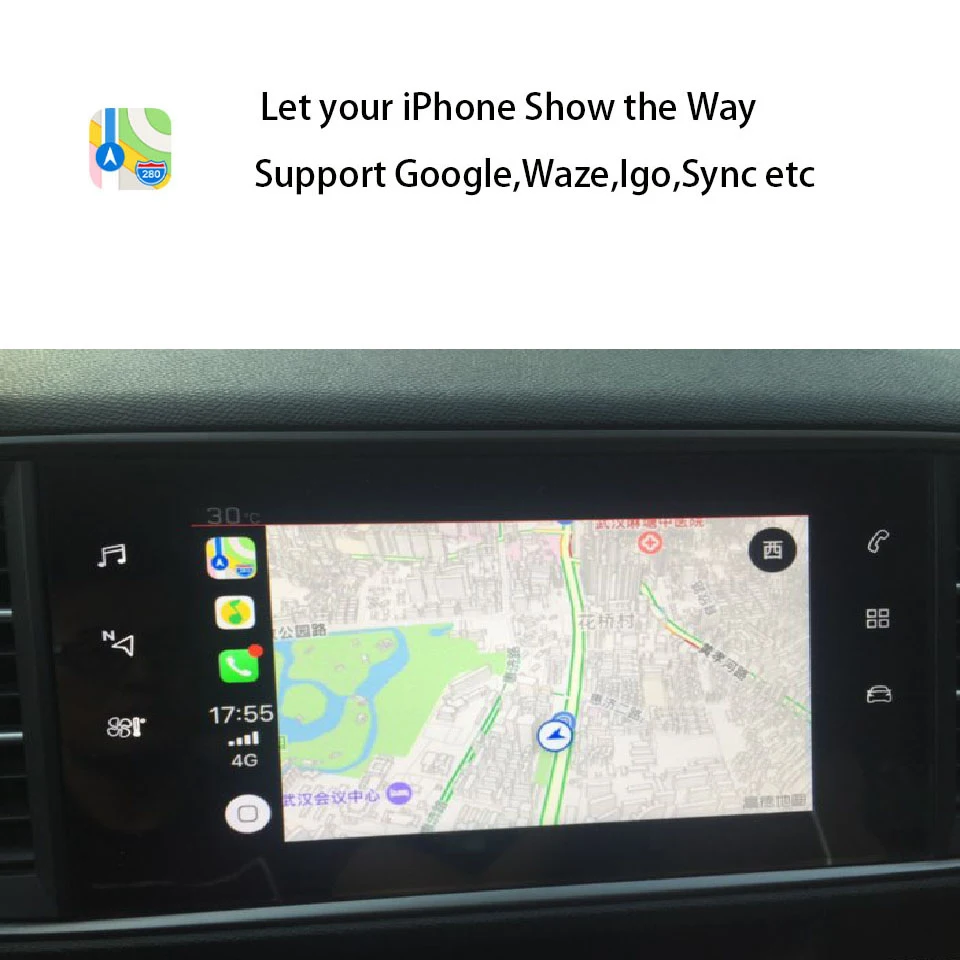 Wi Fi беспроводная Apple Carplay Android Автоматическая интерфейсная коробка для Peugeot Partner SMEG