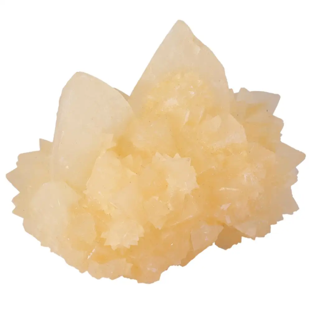 

TUMBEELLUWA 1.7'' Natural Yellow Calcite Crystal Cluster,Healing Reiki Energy Irregular Gem Stone Mineral Specimen Home Decor