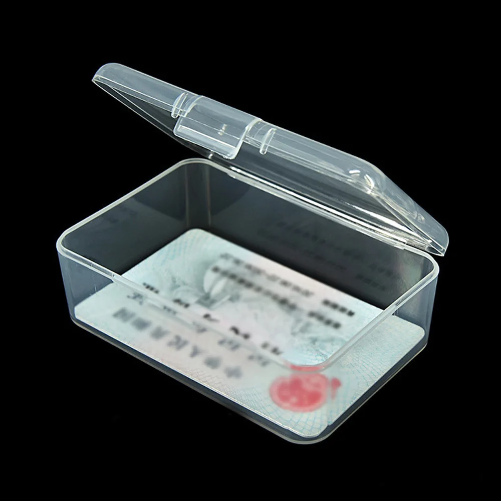 

1*Outer Diameter:9.1*6*3.2cm Storage Box Rectangular Plastic Transparent With Lid Storage Box Collection Container Case