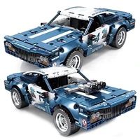 high tech muscle sport racing car model building block sets city expert pull back vehicle bricks birthday toys children gifts