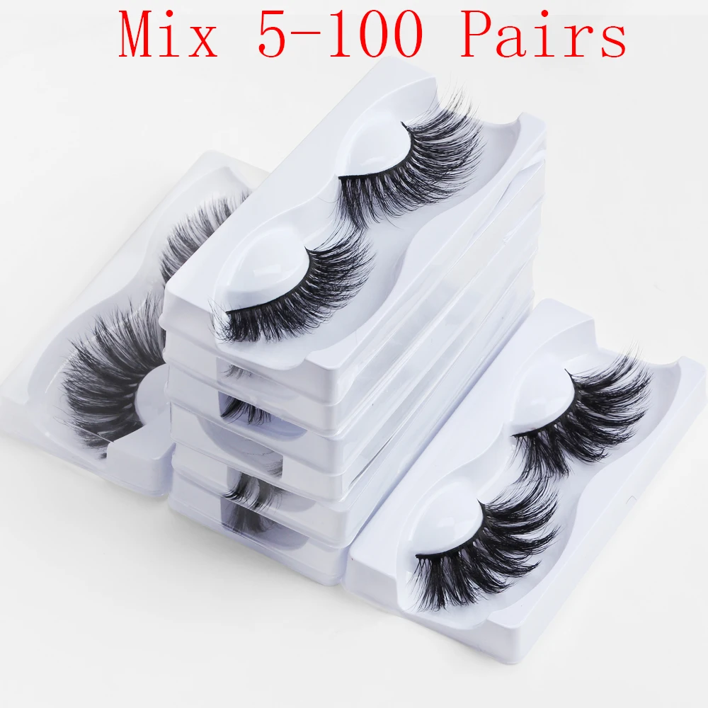 

MAGEFRY 25mm Lashes 100/50/30/5Pairs Wholesale Eyelashes in Bulk 3D 25 MM Mink Lashes Makeup Dramatic Long False Eyelashes