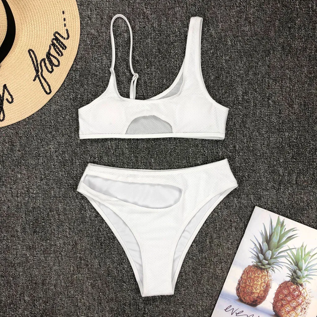 Женский купальник-бикини Kancoold комплект из двух предметов пляжный костюм с пуш-ап