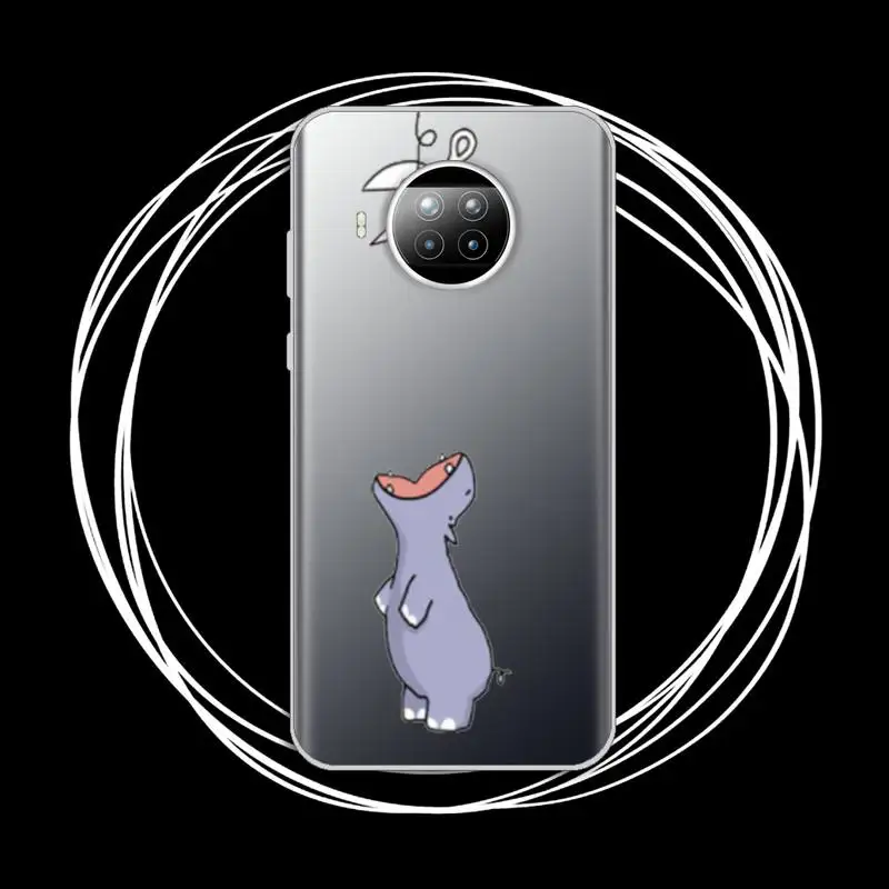 

Cute animal dinosaur Phone Case Transparent for Xiaomi Redmi note 10 t 8 9 pro lite 11