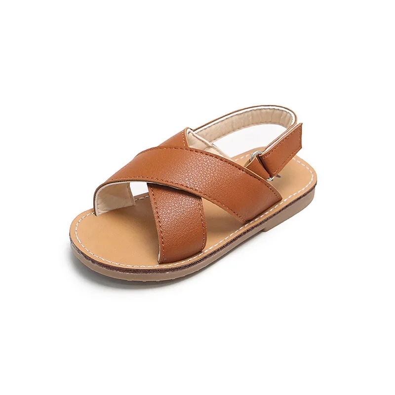 

Litthing Toddlers Boys Girls Sandals Summer Children's Beach Shoes Kids Fashion New Sandals Cross-tied Anti-slipe Soft Simple
