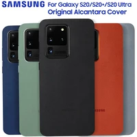original samsung phone cover for galaxy s20 ultra plus s20 official genuine suede leather fitted luxury premium case