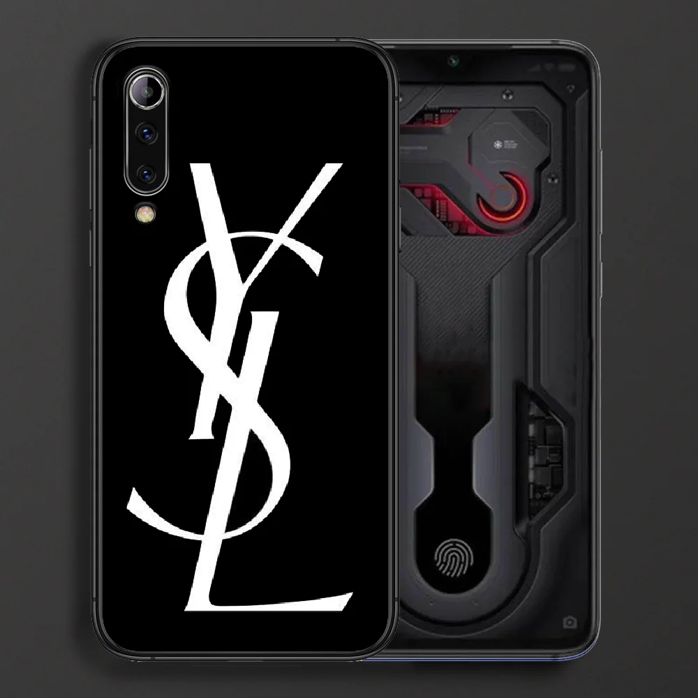 

Luxury Brand Y-YSLS Phone Case For Xiaomi Mi Note 10 A3 9 MAX 3 A2 8 9 Lite Pro Ultra black Shell Painting Back Tpu Funda