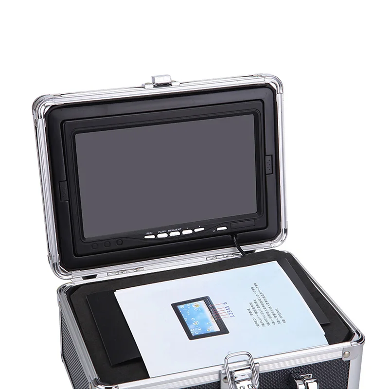 Продажа Портативный ЖК-монитор для рыбалки, водонепроницаемая подводная камера 1000 ТВЛ с ЖК-экраном 7 дюймов, кабель 15 м, 12 Светодиодный