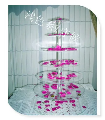 Хит! Горячая Бесплатная доставка! 7 уровня круглые прозрачные вечерние подставка