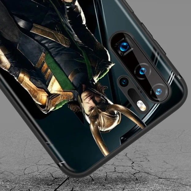 

Marvel Avengers Loki For Huawei P50 P40 P30 P20 P10 P9 P8 Lite Mini E 5G Pro Plus Soft Shell TPU Silicone Black Cover Phone Case