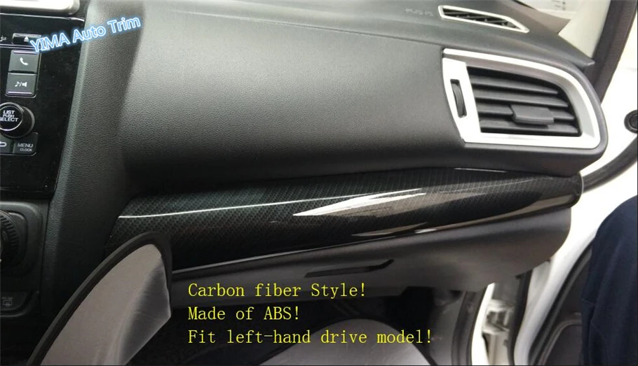 Lapetus For Honda FIT JAZZ- ABS Car Styling Co-pilot Middle Control Instrument Panel Cover Molding Trim 1 Piece