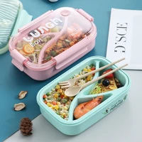 tuuth microwave lunch box wheat straw bento box 750ml bpa free food storage container with soup cup