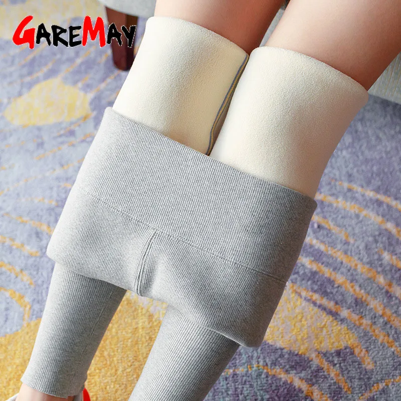 

Winter 2021 Leggings for Women with Fleece High Waist Soft Thick Pants Velvet Thermal Grey Women's Warm Leggings High Waisted