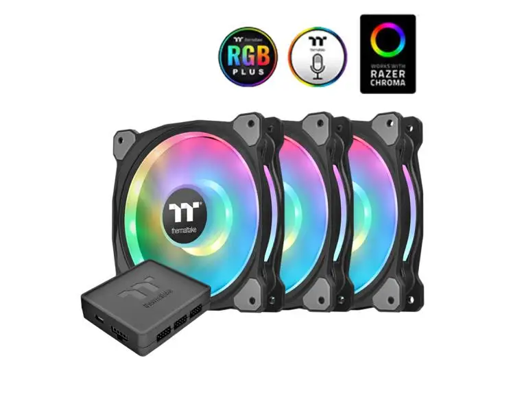 Tt(Thermaltake)Riing Duo 14 светодиодный RGB вентилятор шасси (14 см/16 8 млн цветов/синхронизация