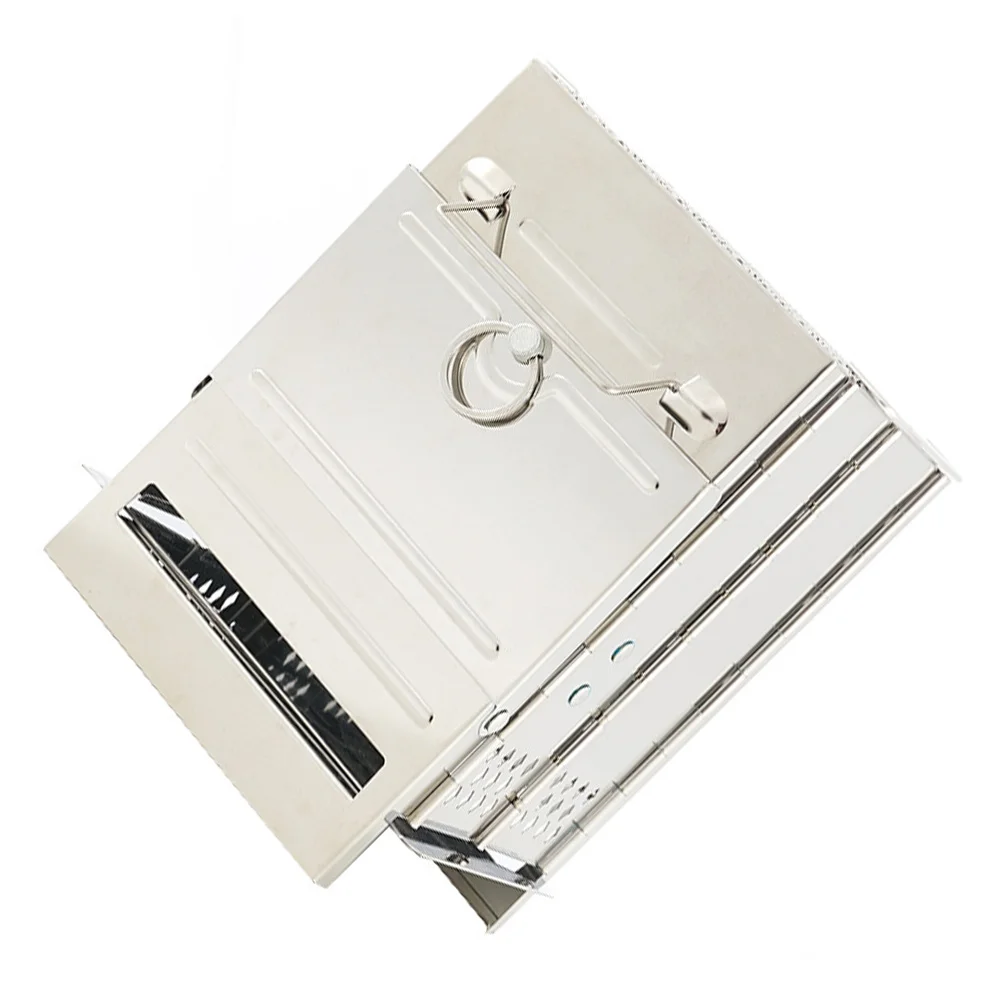 

Stainless Steel Barbecue Rack Portable Barbecue Grill Folding Wood Stove