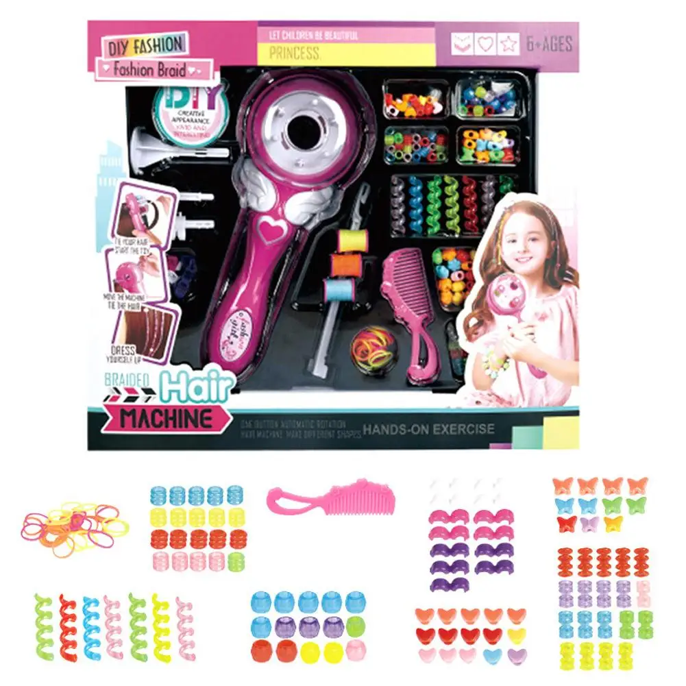 

Electric Hair Braided Toy Set Easy to Operate Easy Braids Playset for Little Grils