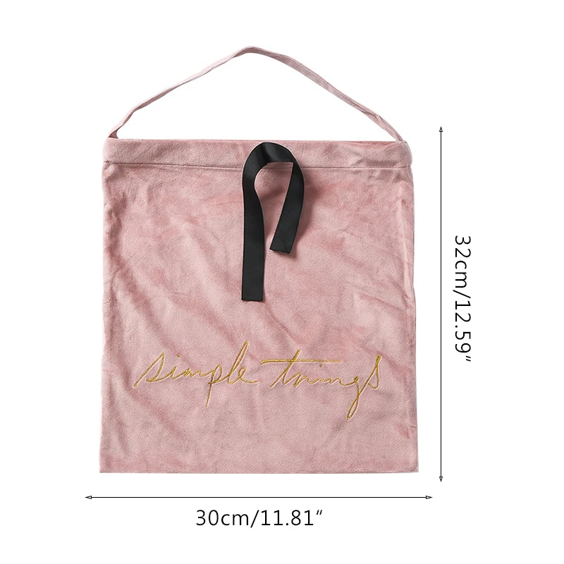 Сумка для хранения бархатная сумка чеков комплект с карманом на шнурке