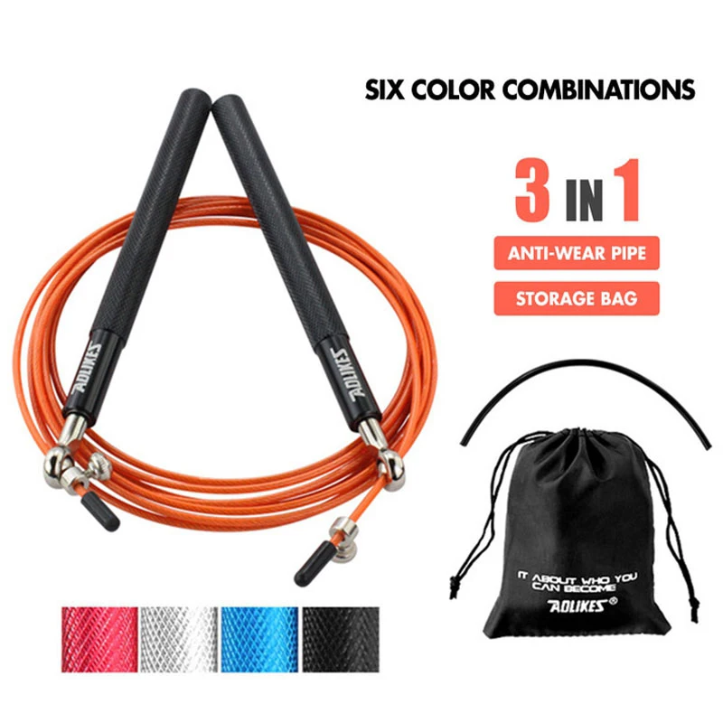 Профессиональная Скакалка скоростная для MMA бокса фитнеса тренировок с сумкой