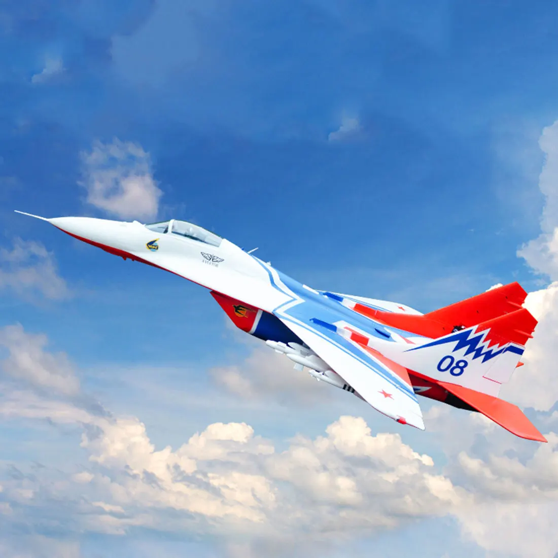 Twin 64mm MiG-29 EDF Fighter RC модель самолета в сборе с неподвижным крылом (без пульта