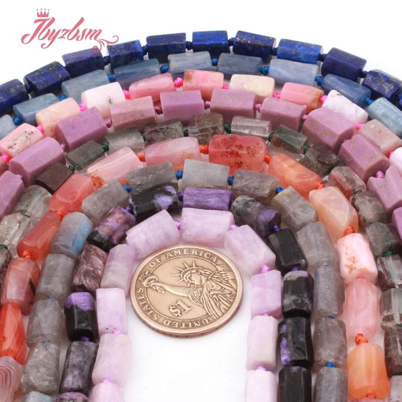 6x8-8x12mm Column Tube Agates Charoite Amazointe Natural Stone Beads for DIY Accessories Necklace Bracelet Jewelry Making 15