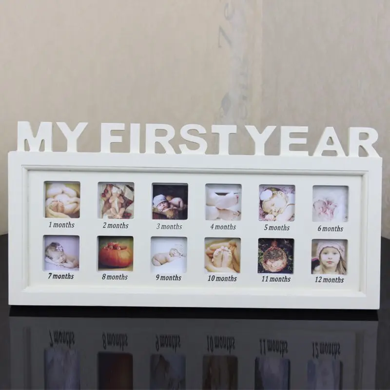 Креативный Diy 0-12 месяцев Детский "Мой первый год" Фото Дисплей пластиковая фоторамка сувениры памятные дети растущая память подарок