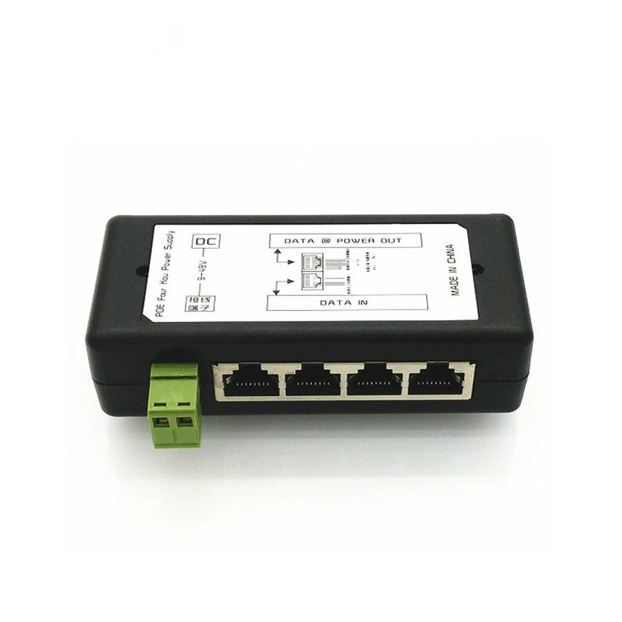 4 порта 8 портов PoE Инжектор адаптер питания Ethernet блок штырь 5(+)/7 8( ) вход DC12V DC48V для