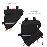 ultralight reflective bicycle triangle frame bike bag with water bottle pouch saddle panniers cycling riding bike accessories